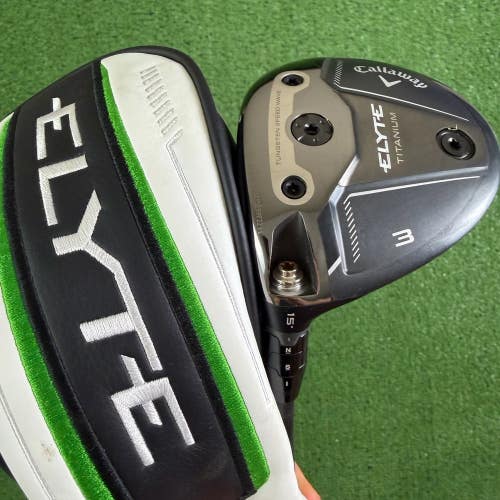 Callaway Elyte Titanium 3 Wood 15 Matrix Ozik HD7 Extra Stiff X Flex Left Handed