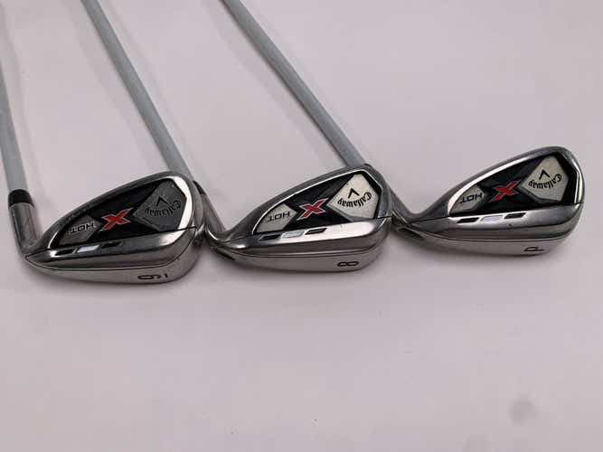 Callaway X Hot 19 Iron Set 8-PW 75g Regular Graphite Mens RH Midsize Grips