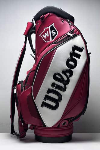 Wilson Tour Staff Bag Red 6-Way Divide Single Strap Golf Bag