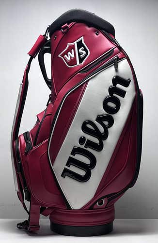 Wilson Tour Staff Bag Red 6-Way Divide Single Strap Golf Bag