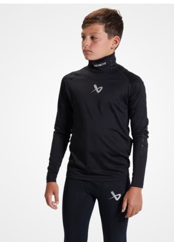 New Bauer Youth Large Long Sleeve Neck Guard Shirt