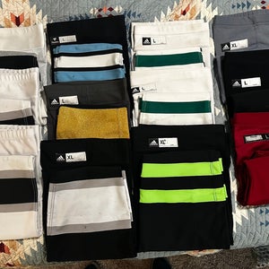 Assorted like new and used Adidas pro stock hockey socks.
