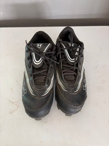 Black Women's Size M 9.5 (W 10.5) Youth Under Armour Molded Cleats Cleats (Used)