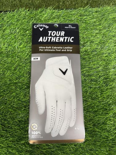 New Callaway Tour Authentic Golf Glove Mens Right Size Extra large