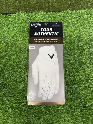 New Callaway Tour Authentic Golf Glove Mens Right Size Medium