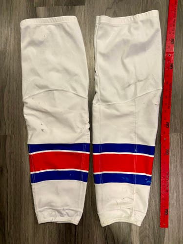 Rochester Americans AHL White Red Blue CCM Socks Pro Stock - XL (Used)