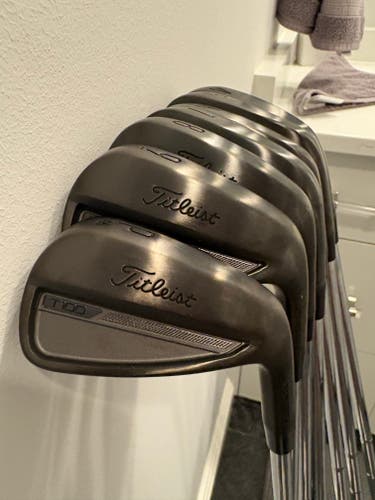 Titleist T100 Black Iron Set 4-PW 7 Clubs KBS Stiff Steel Golf Pride Z-Grip RH