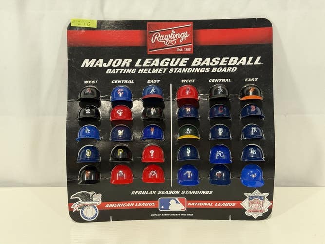 #216 Rawlings MLB Major League Baseball Batting Helmet Standings Board 30 of 30