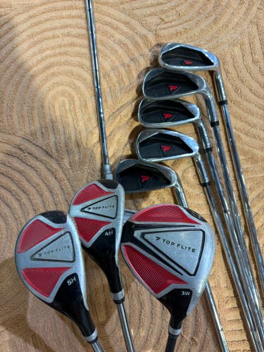 Men's Top Flite XL Varsity Clubs (Full Set - 9 Pieces - No Driver) RH | Top Flite Shafts (Used)
