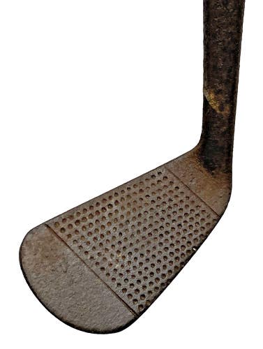George Nicoll Recorder Dot Face 6 Mashie Iron Leven Fife Hand Forged Hickory RH