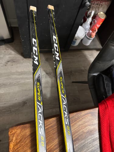Senior CCM Super Tacks 2.0 Left Hand Hockey Stick Heel Pattern 85 Flex Pro Stock (Used)
