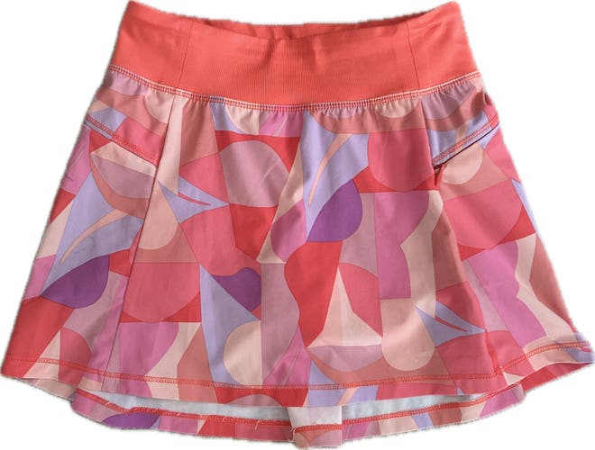 Orange -Multicolor Small / Medium Youth 8 Girls Racket Sports Skirt (New)