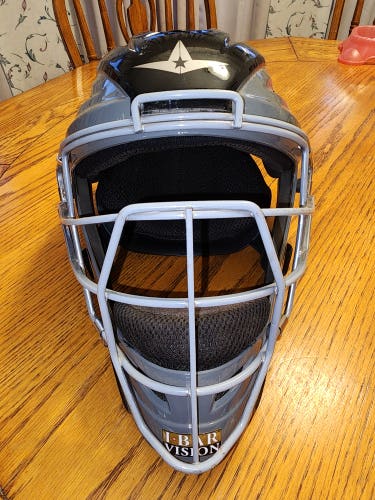 All-Star MVP2500-1 Catcher’s Face Mask 7 - 7 1/2 Black/Silver Padded Umpire