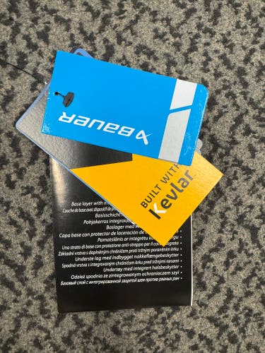 Bauer Youth Small Long sleeve Neck Protection shirt (New) with Kevlar