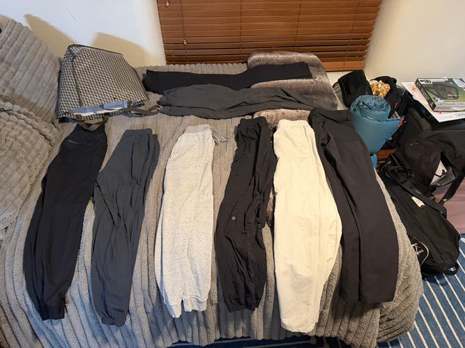 Bag full of 8 Lululemon XS Men's Pants (Used)