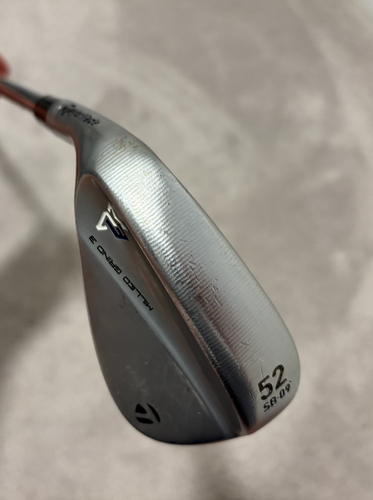 Men's TaylorMade Milled Grind 3 Left Hand Wedge 52 Degree Steel Shaft (Used)
