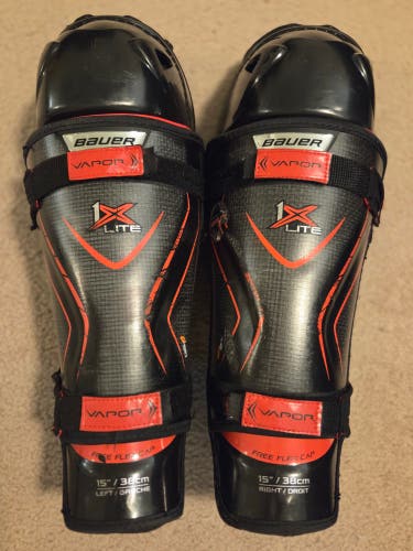 Senior Bauer Vapor 1X Lite 15" Shin Pads (Used)