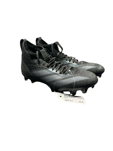 Used Adidas ADIZERO Adult FB Cleats Black Senior 10.5 11375-S000379163