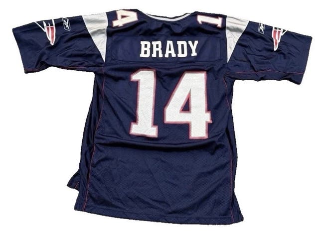 Reebok New England Patriots BRADY 14 Screen Print Jersey Mens M Possible Error (Used)