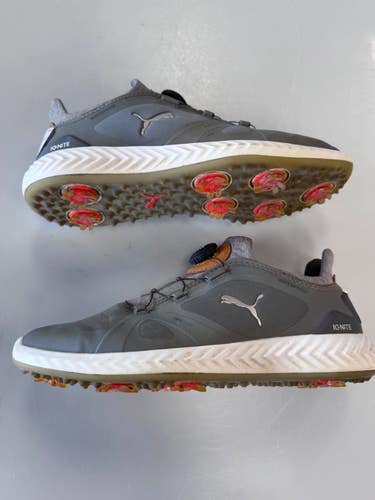Used Puma Mens Golf Shoes Grey Senior 8.5 11860-S000313720