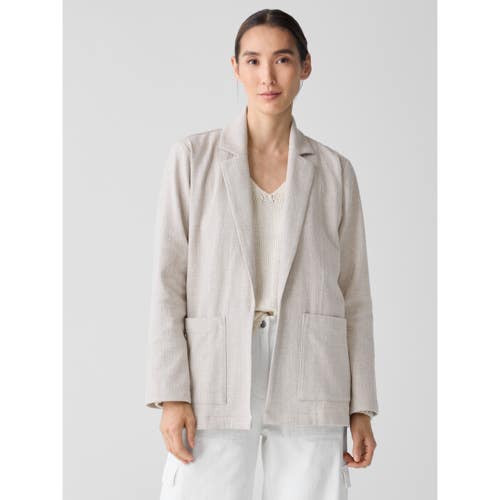 Eileen Fisher Blazer Jacket Women's Medium Dove Notch Lapel Open Front GBO3069