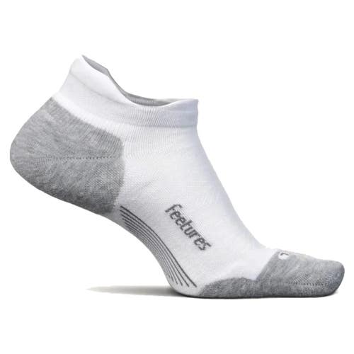 Feetures Elite Max Socks Men's Medium White Stretch No Show Cushioned GBO2695