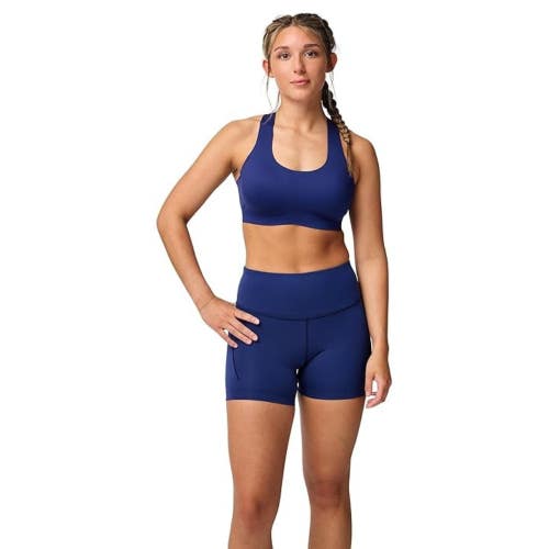 Brooks Dare Cross Back Run Bra 2.0 DriLayer Sports Bra Womens 34DD Blue GBO3089