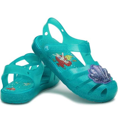 Crocs Princess Ariel Isabella 209902-4KR Sandal Toddler 9 Blue Round Toe GBO3403