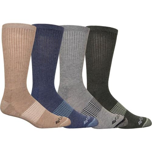 Columbia Unisex M Multi Moisture Control Ribbed Crew Socks 4 Pair Set JAX1986