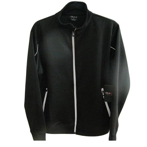 Galaxy by Harvic Jacket Men's Medium Black Long Sleeve Zip Up Activewear FTS1653