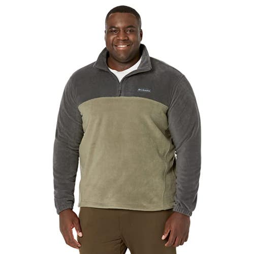 Columbia Steens Mountain Jacket Mens LT Olive Fleece 1/2 Zip Long Sleeve JAX1998