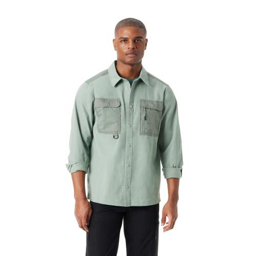 Bass Outdoor Flex Smart Tech Shirt Jacket Men's XL Lily Pad Relaxed Fit UPS1260