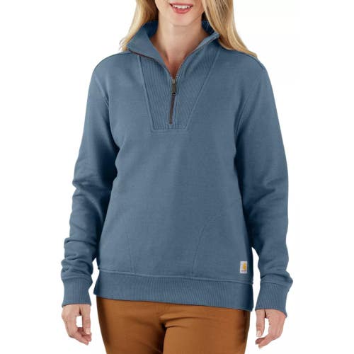 Carhartt Tencel Fiber Series Sweatshirt Women's 2X Thundercloud 1/4 Zip JAX1997
