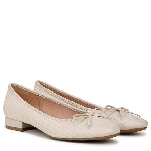 LifeStride Cheers Ballet Flats Women 9 W Almond Milk Square Toe Slip On Hawk2850