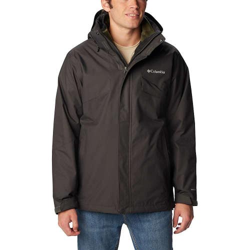 Columbia Bugaboo II Fleece Jacket Men's XL Black Hooded Long Sleeve JAX2007