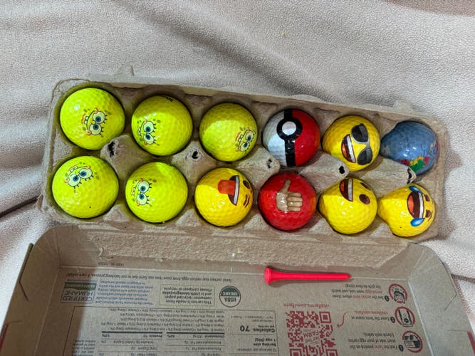 Funny golf Balls 12 Pack (1 Dozen) (Used)