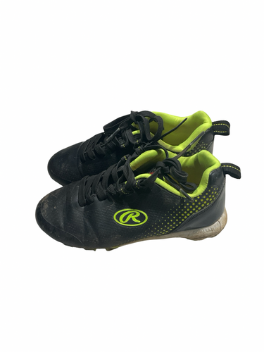 Used Rawlings BASEBALL CLEATS BB/SB Cleats Black Youth 13.0 11834-S000055651