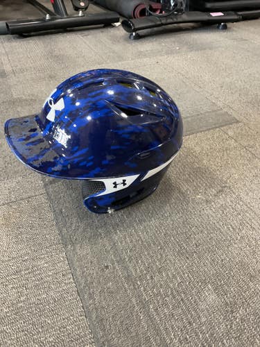 Used Under Armour CHARGED Batting Helmet No Mask Royal Blue M/L 11614-S000242152