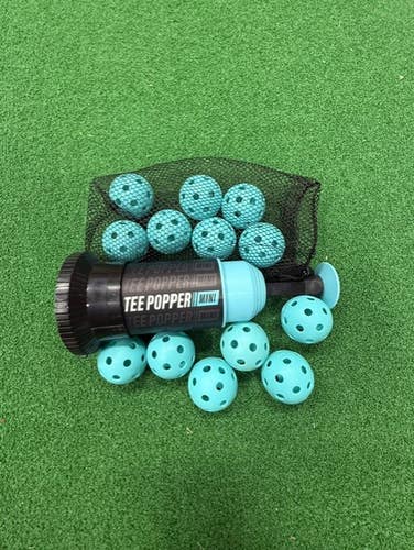 Bandit Sports Tee Popper Mini Baseball/Softball Hitting Aid with 12 Balls & Bag - Slightly Used