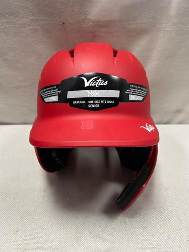 Used Victus NOX 7 1/8 - 7 1/2 Batting Helmet No Mask Red One Size 11490-S000276614