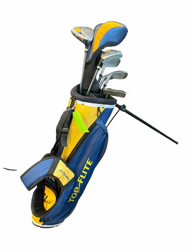 Used Top Flite 8 PC SET Jr Package Set RH Black/Yellow/Royal 8 Piece 11682-S000135036