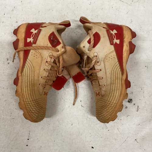 Used Under Armour BRYCE HARPER BB/SB Cleats Red And White Junior 03.5 11725-S000505549