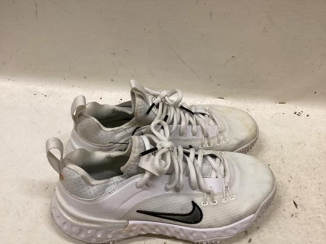 Used Nike LAX Cleats Boys White Junior 04.5 11725-S000505741