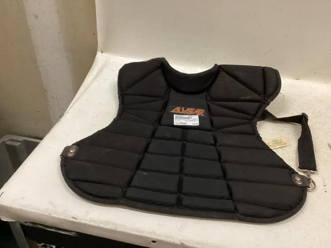 Used All-Star CHEST PROTECTOR INT Catchers Chest Protector Black Intermed 11725-S000506273