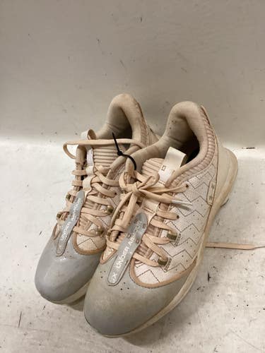 Used Under Armour BH BB CLEATS BB/SB Cleats White And Grey Junior 05.5 11725-S000507246