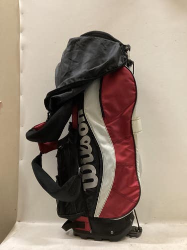 Used Wilson BLACK/RED STAND BAG Mens Stand Bag Cardinal And Black 11725-S000503446