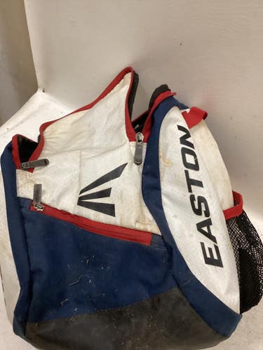 Used Easton BACKPACK R/W/B BB/SB Player Backpack White/Red/Navy 11725-S000507163