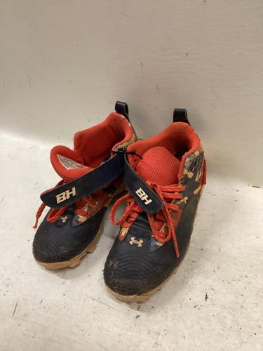 Used Under Armour BH BB CLEATS BB/SB Cleats White/Red/Navy Junior 03 11725-S000507167