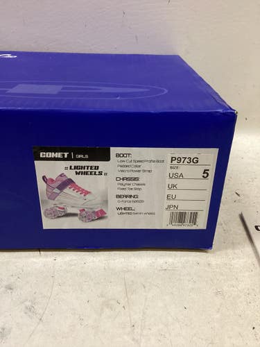 Used Pacer COMET Senior Roller Quad Skates Pink Senior 5 11725-S000506745