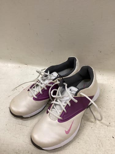 Used Nike LUNAR SADDLE Womens Golf Shoes White And Purple Senior 7.5 11725-S000506727